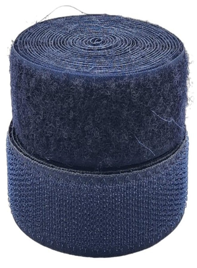 ZENITH 1 inch Wide Blue, 10 Meter Non Adhesive Hook and Loop Tape, No Glue Back, Fabric Fastener InterlockingTape for Sewing Crafts, DIY, Clothes, Straps, Shoes Mosquito nets etc (Blue, 10 Meter) - Image 1